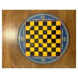 Vtg Metal Board Game Set 12''dia