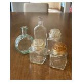 Vtg Glass Bottles & Jars5.5' tall