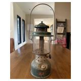 Vtg Green Metal Coleman Lantern19' tall
