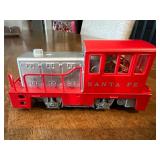 Santa Fe Red and Silver Locomotive