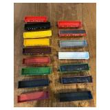 15 Vtg Train Cars 4''