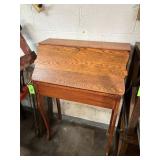 Wooden Secretary Desk with Fold-Down Top