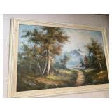 Two Framed Landscape Artwork Pieces