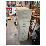Metal 4-Drawer Filing Cabinet, Beige