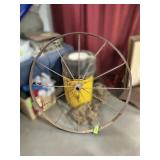 Rustic Metal Wagon Wheel, 43' Diameter