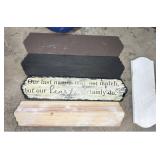 Five Decorative Wooden Plaques