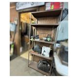 Brown Metal Shelf Unit