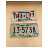 Two Tennessee License Plates