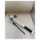 Decorative Skull-Themed Hatchet and Mini Skull