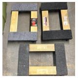 Three Carpeted Wooden Dollies