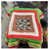 Handmade Crochet Blanket w/ Granny Square Pattern