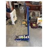 Blue Steel Floor Jack with Handle