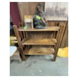 Wooden Shelving Unit With Three Shelves