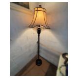 Traditional Floor Lamp With Fabric Shade
