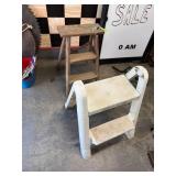 Two Step Ladders in Wood and Metal
