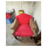 Upholstered Armchair With Woven Sides