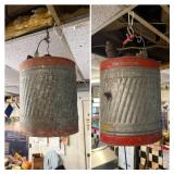 Metal Cans With Red Accents