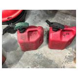Red Plastic Gasoline Containers