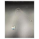 Sterling Silver Butterfly Pendant Necklace
