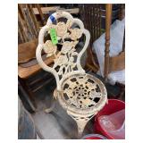Cast Iron Rose Motif Patio Chair