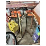 Brass Fireplace Screen with Four Panels