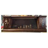 Wooden Chess Storage Box with Glass Panel