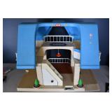 Vtg Little Tikes Blue Roof Doll House