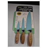 New 3 Pc Kitchen Knife Set