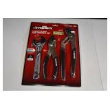 New Husky 3 Piece Pliers & Wrench Set