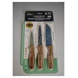 New 6 Pc Kitchen Knife Set