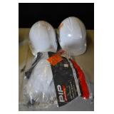 Lot of 3 White Safety Hard Hats