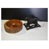 Vtg Nut Bowl & Dog Nut Cracker