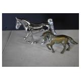 Pair of Metal Horse Figures