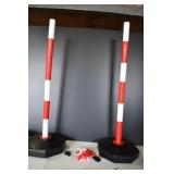 Pair of Plastic Traffic Delineator Cones