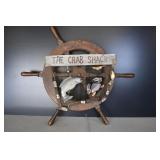 The Crab Shack Ship's Wheel Decor