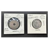 1919 Tunisia and 1960 Venezuela Coins