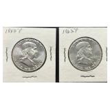 1963-P Franklin Half Dollars in Holders