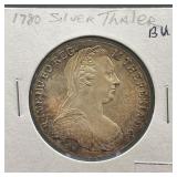 1780 Silver Maria Theresa Thaler