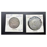 Two Spanish Peseta Coins