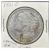 1921-D Morgan Silver Dollar in Holder