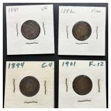 4pc Indian Head Cents