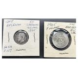Belgium & Finland Silver Coins