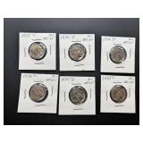Six Buffalo Nickels