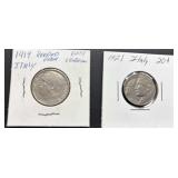 1919 & 1921 Italian Coins