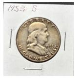 1953-S Franklin Half Dollar Coin