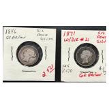 Two British Sixpence Silver Coins