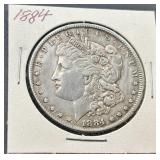 1884 Morgan Silver Dollar Coin