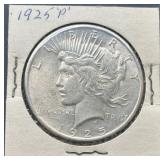 1925-P Peace Silver Dollar Coin