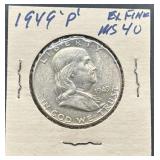 1949-P Franklin Half Dollar MS40 Coin