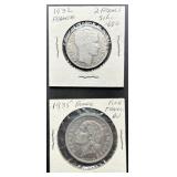 1930s France 2- and 5-Franc Silver Coins